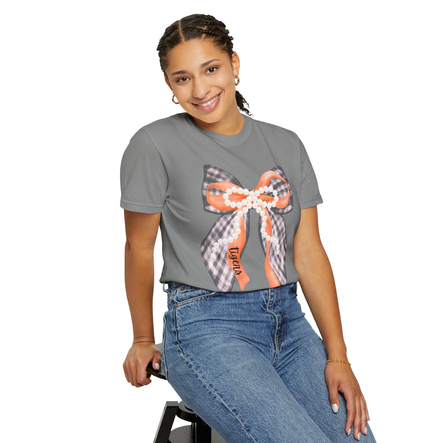 Tigers Coquette Bow Comfort Colors T-shirt