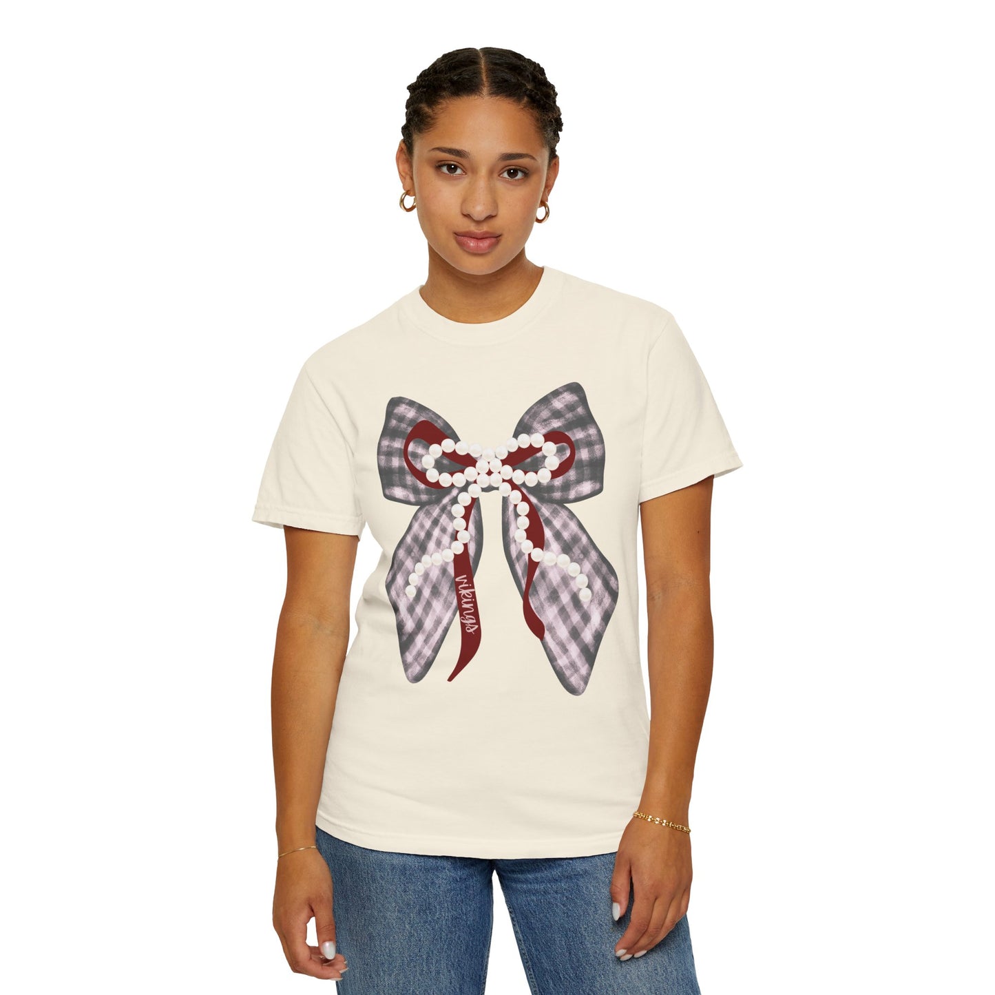 Vikings Coquette Bow Comfort Colors T-shirt