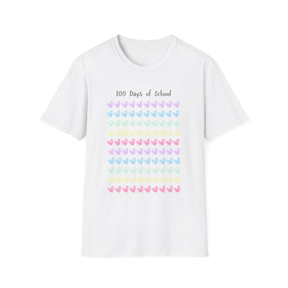 100 Days of School Hearts T-Shirt