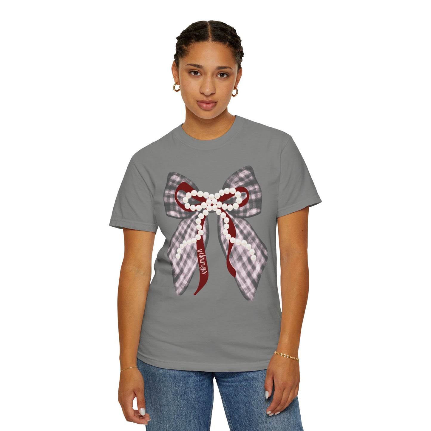 Vikings Coquette Bow Comfort Colors T-shirt