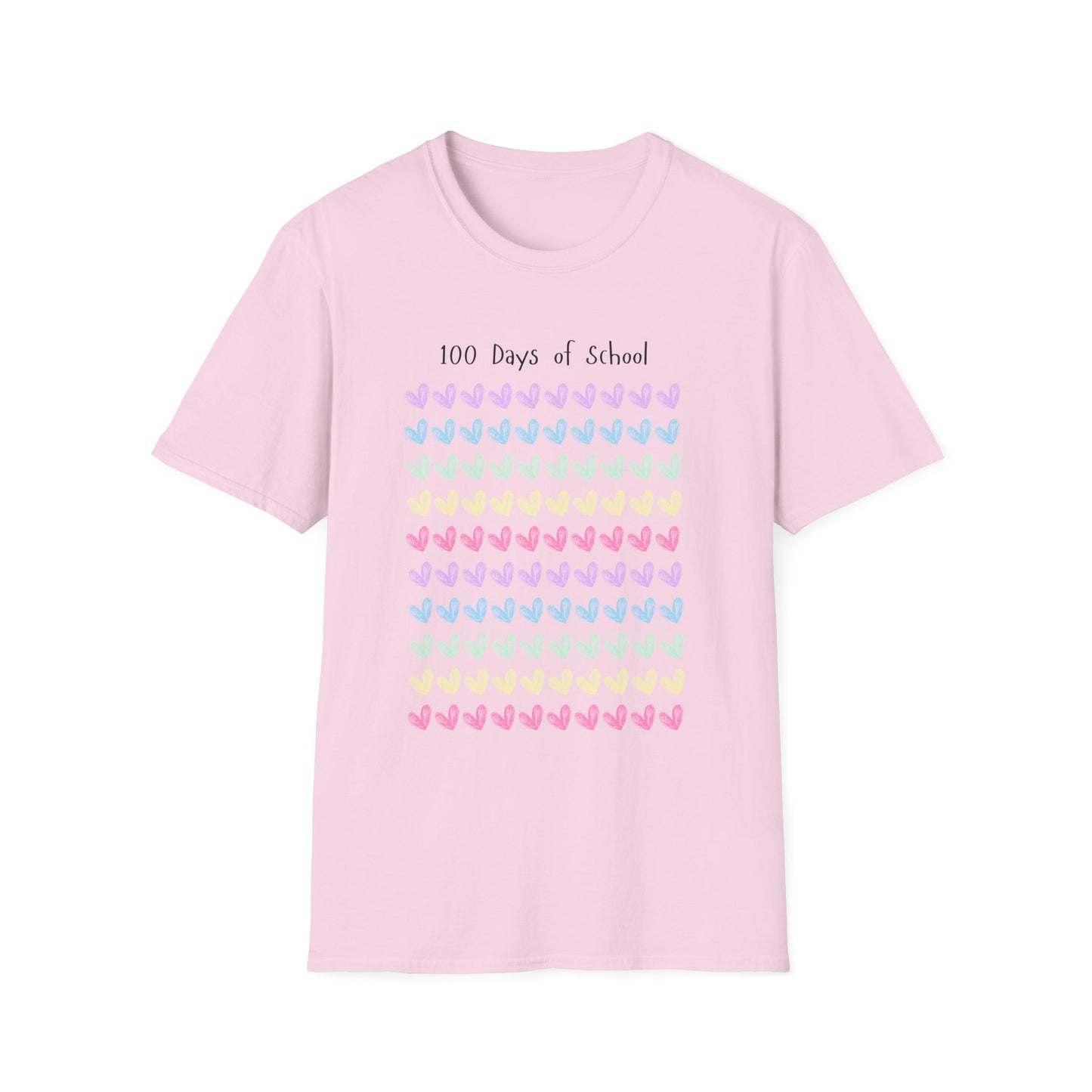 100 Days of School Hearts T-Shirt