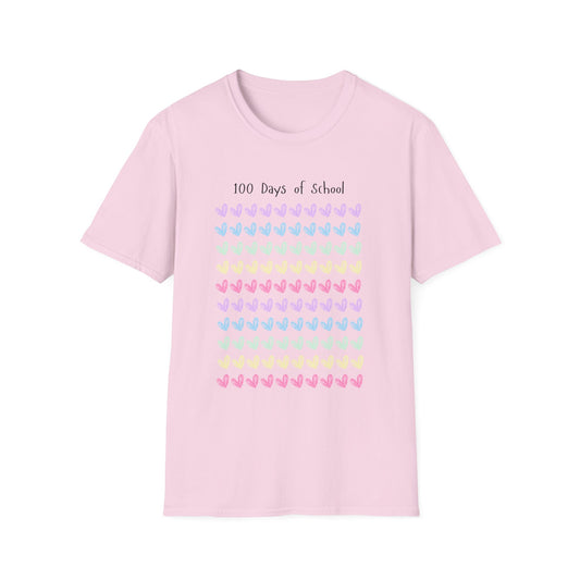 100 Days of School Hearts T-Shirt
