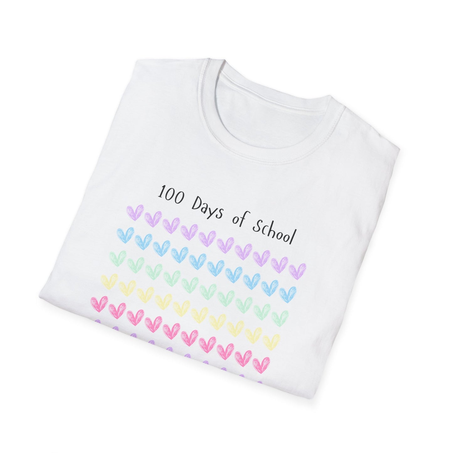 100 Days of School Hearts T-Shirt