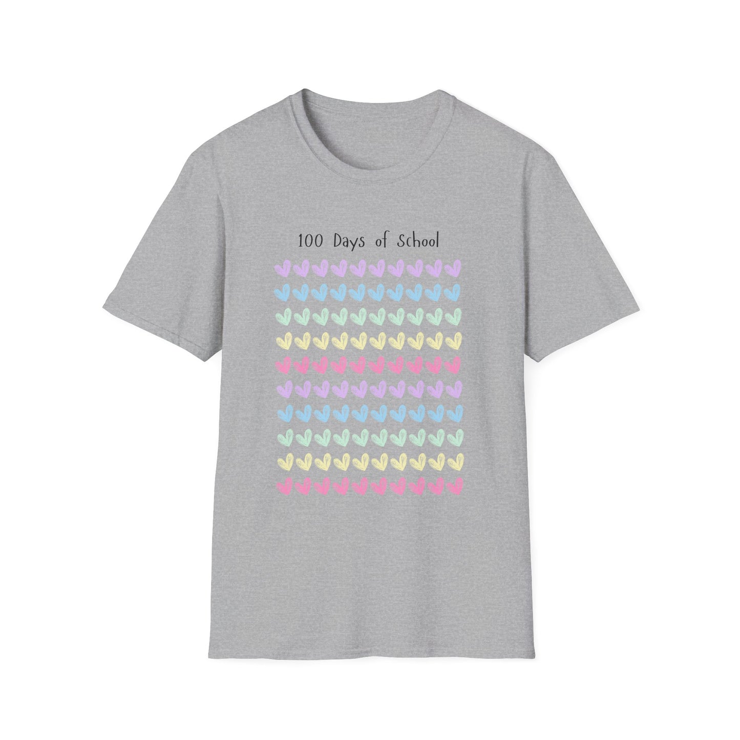 100 Days of School Hearts T-Shirt
