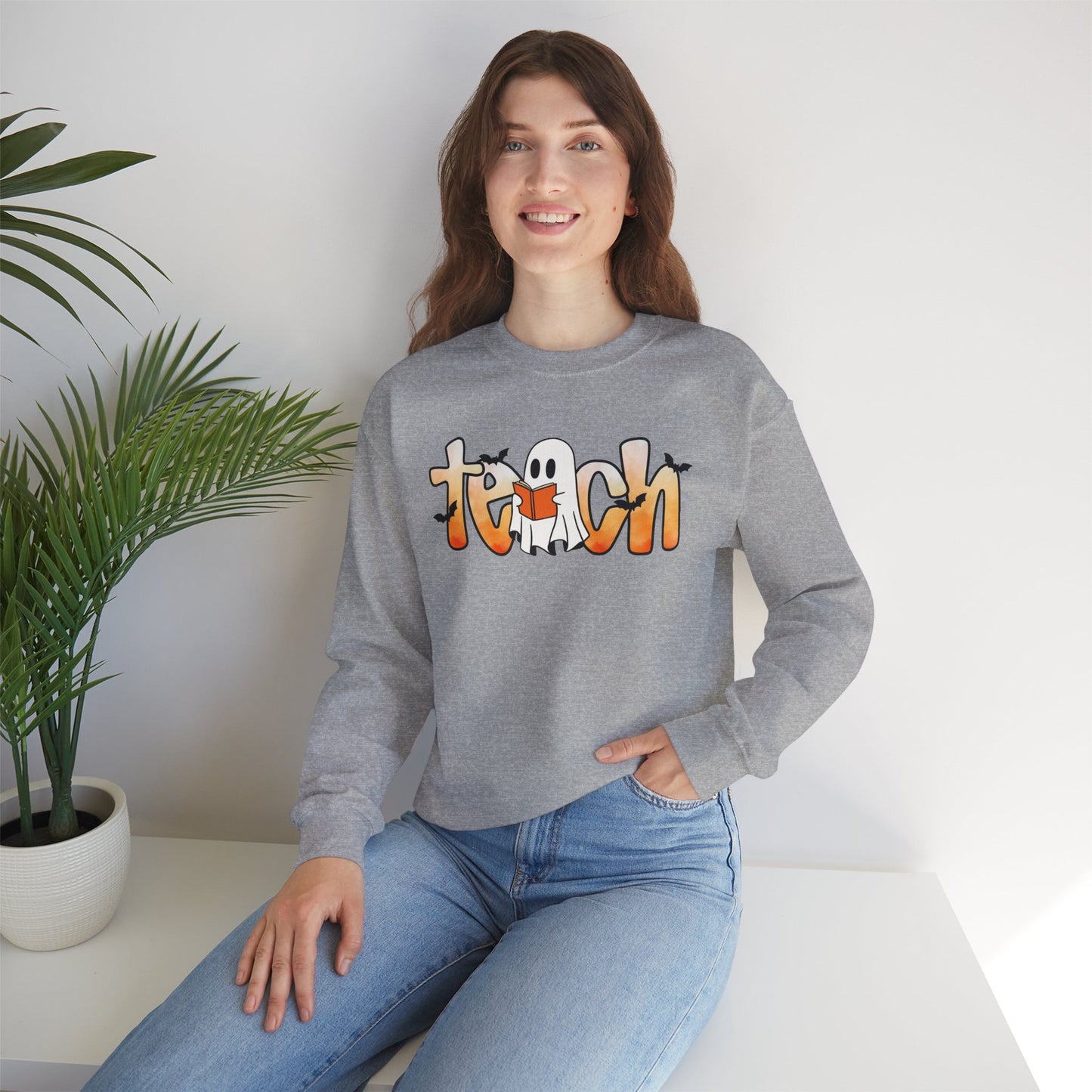 Halloween Teach Crewneck Sweatshirt