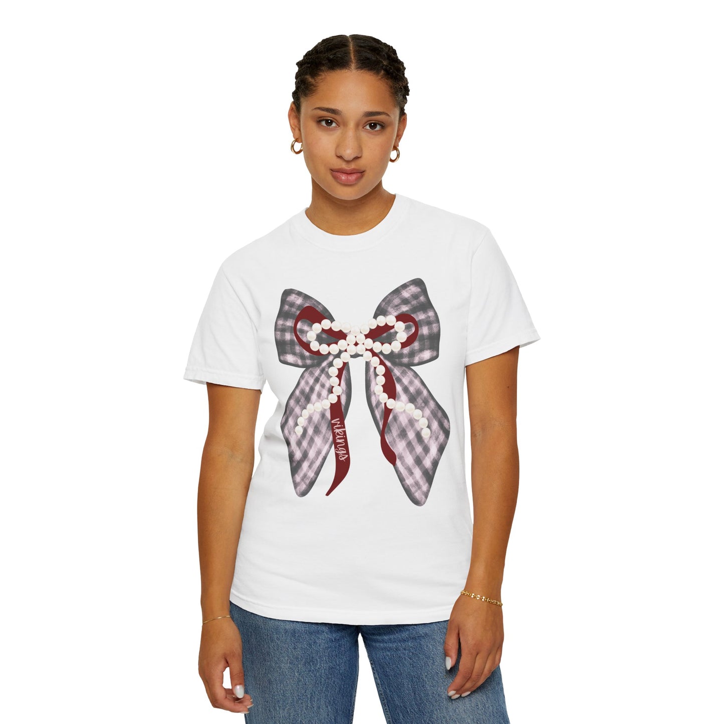 Vikings Coquette Bow Comfort Colors T-shirt