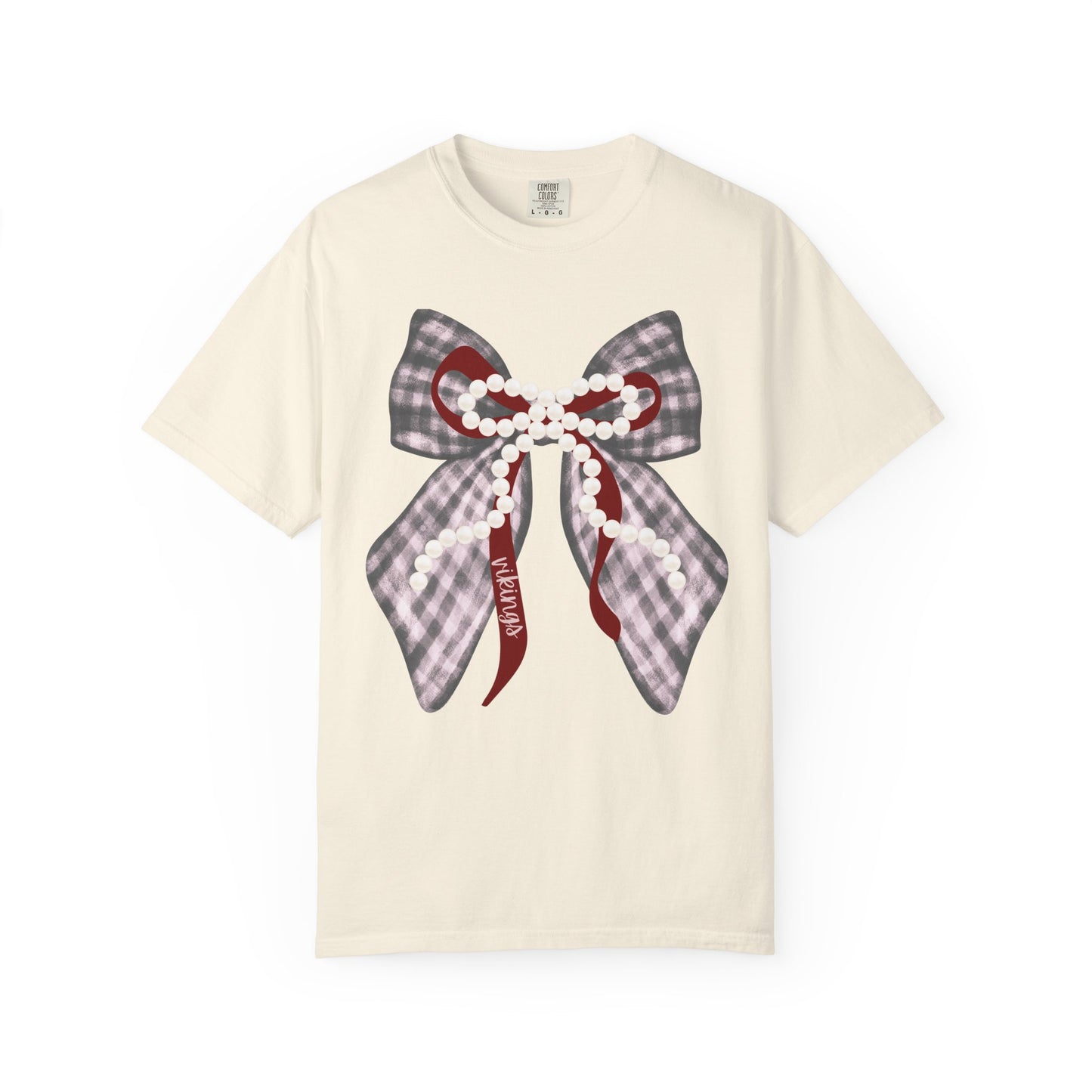 Vikings Coquette Bow Comfort Colors T-shirt