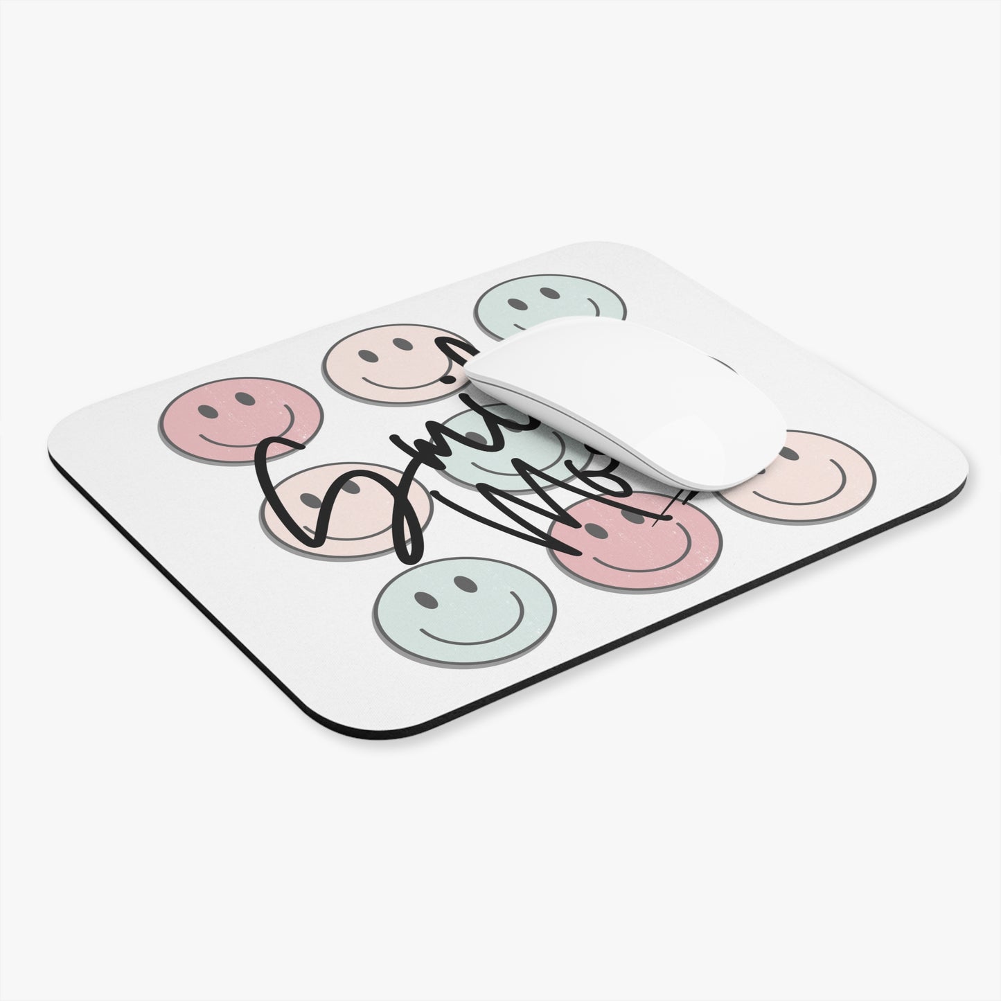 Smile More! Colorful Smiley Mouse Pad