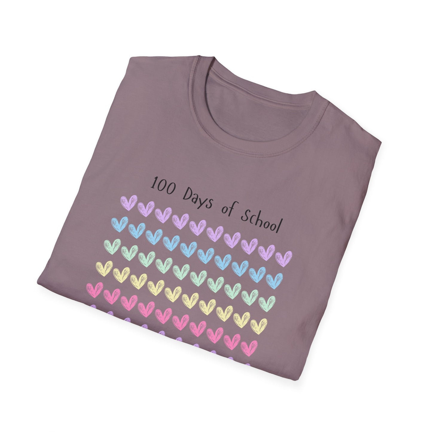 100 Days of School Hearts T-Shirt