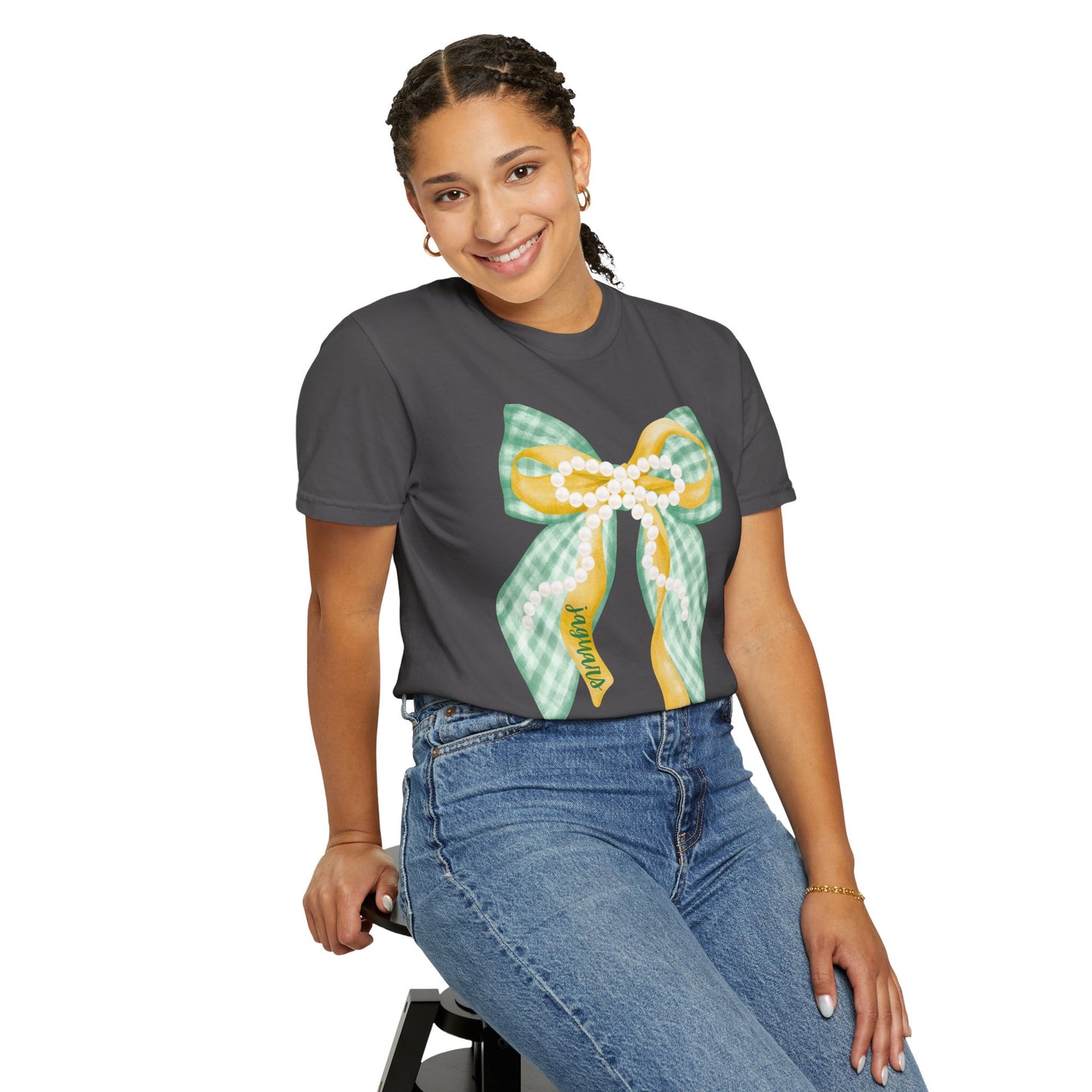 Jaguars Coquette Bow Comfort Colors T-shirt